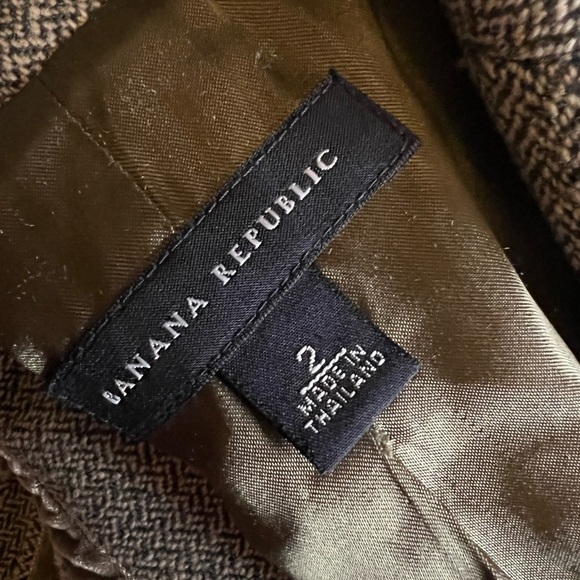 Sage Green Vintage Banana Republic Tweed Women's Blazer - Picture 5 of 7